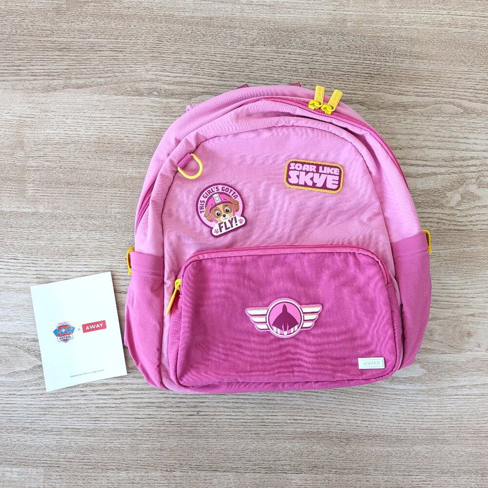 NEW Away x Paw Patrol Kids Backpack in Skye Pilot Pink
